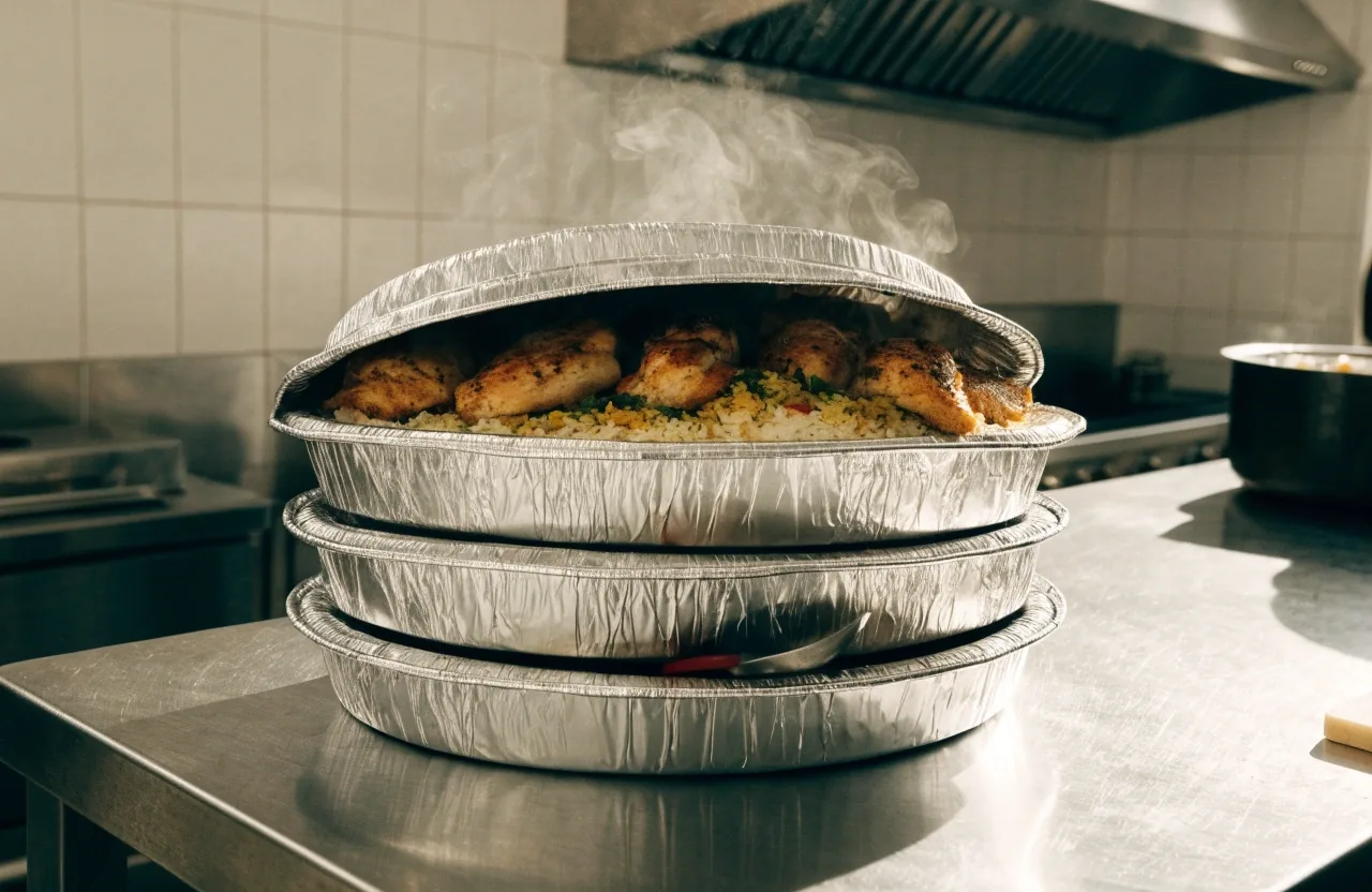 Catering trays ready for pickup